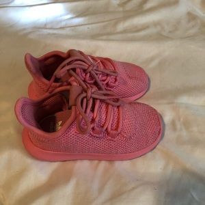 Pink adidas tubulars